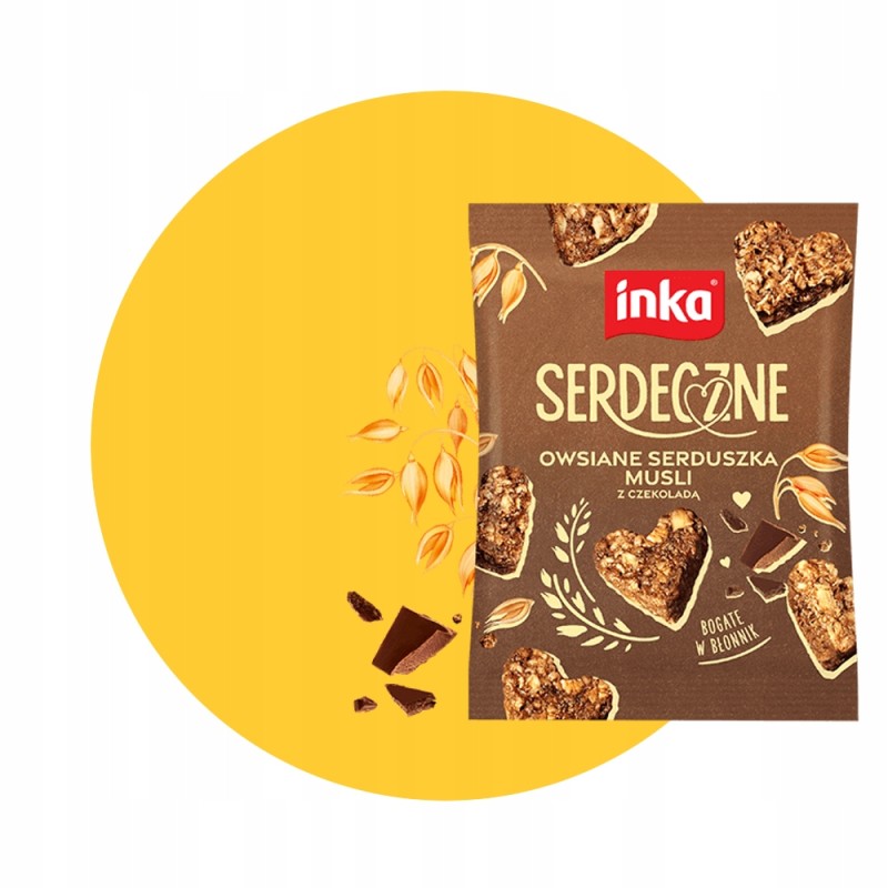 INKA | SERDECZNE | OWSIANE SERDUSZKA MUSLI | CZEKOLADA | 50g INKA | SERDECZNE | OWSIANE SERDUSZKA MUSLI | CZEKOLADA | 50g