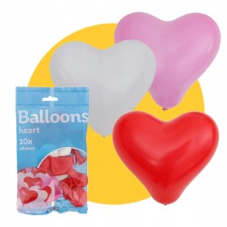 WALENTYNKI | BALONY BALON SERCE | 10 szt | 26cm